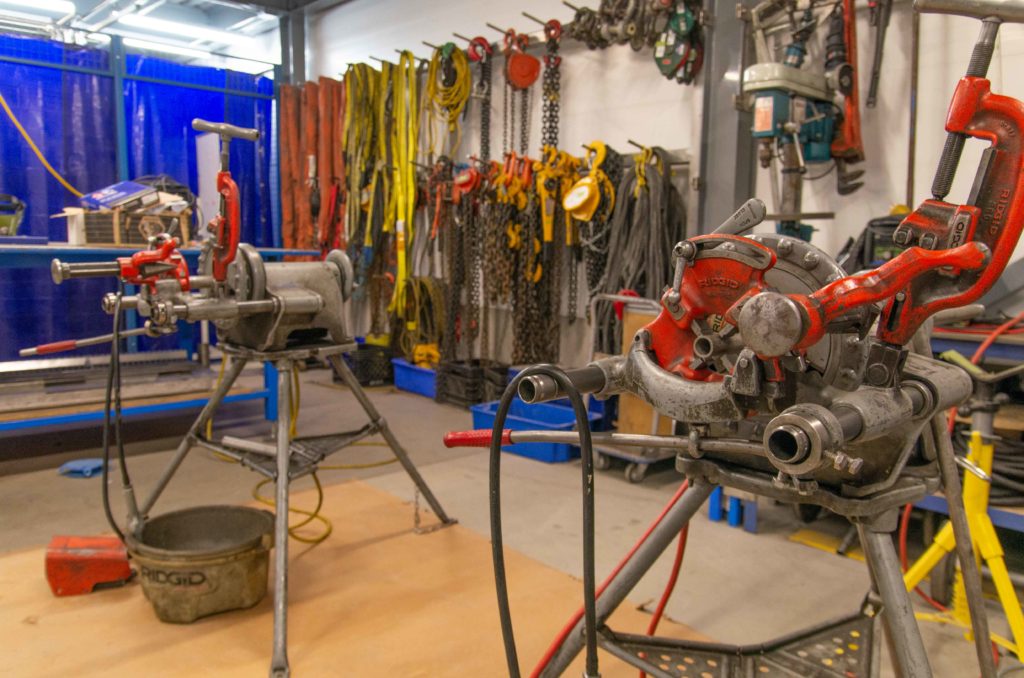 A selection of the training rigs used to train future welders at Tri-Mach.